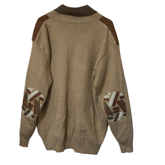 Silversilk Men’s Heavy Sweater XXL Tan-Brown Full Zip Pockets Fall-Winter - Picture 10 of 10